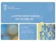 Lavfrekvent sonar og havmiljø - Forsvarets forskningsinstitutt