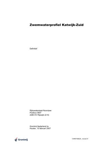 2007-18468 bijlage 3 Zwemwaterprofiel Katwijk Zuid bijlage bij nota ...