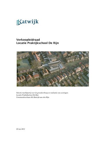 Verkoopleidraad Locatie Praktijkschool De Rijn