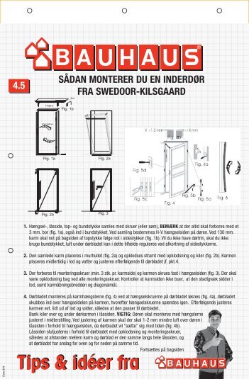 monterer en inderdør fra Swedoor-Kilsgaard - Bauhaus