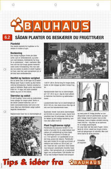 planter og beskærer dine frugttræer - Bauhaus