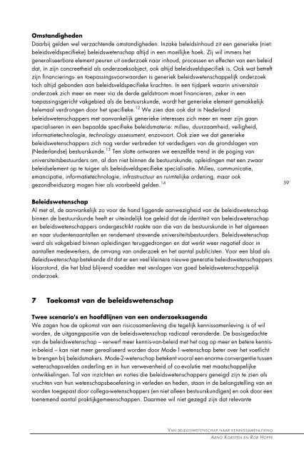 Van beleidswetenschap naar kennissamenleving.pdf - Prof. dr. AFA ...