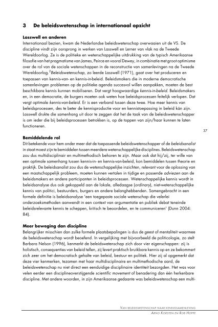 Van beleidswetenschap naar kennissamenleving.pdf - Prof. dr. AFA ...