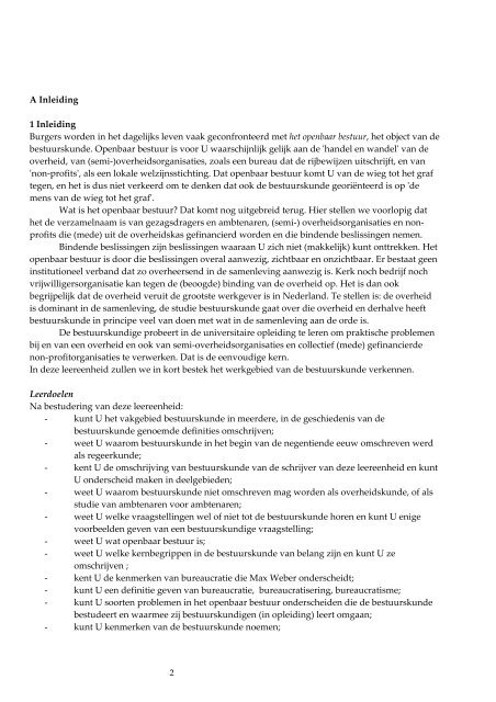Inleiding in de bestuurskunde - Prof. dr. AFA Korsten