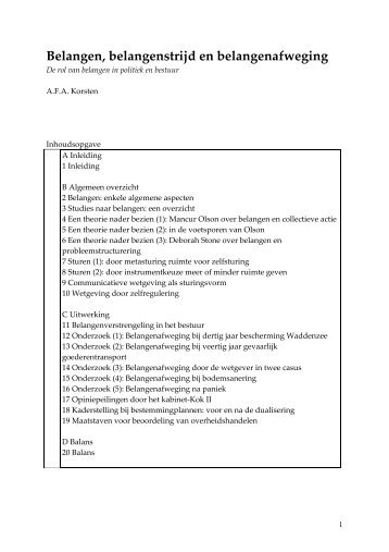 Belangen, belangenstrijd en belangenafweging.pdf - AFA Korsten