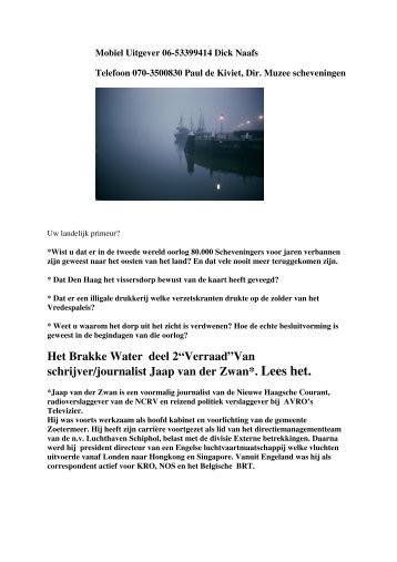 Het Brakke Water deel 2“Verraad”Van schrijver/journalist ... - NNP