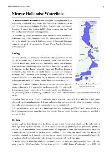 Nieuwe Hollandse Waterlinie - Alle Vestingsteden van Nederland