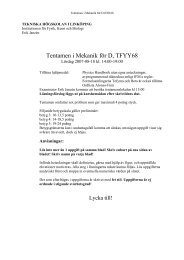 TEKNISKA HGSKOLAN I LINKPING - IFM