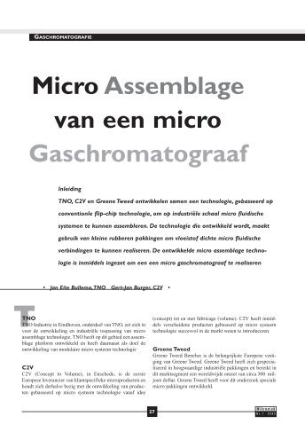 Micro Assemblage van een micro Gaschromatograaf - DSPE