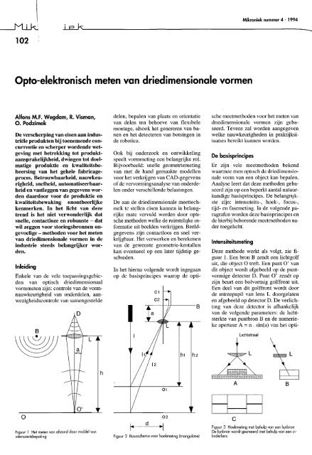 Opto-elektronisch meten van driedimensionale vormen - DSPE