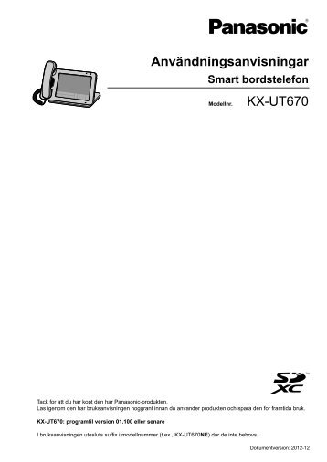 KX-UT670NE_Operating Instructions - psn-web.net