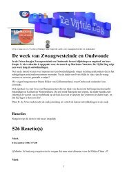 De week van Zwaagwesteinde en Oudwoude 526 Reactie(s)