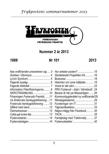 Frykposten nr 2 2013 - Frykerud