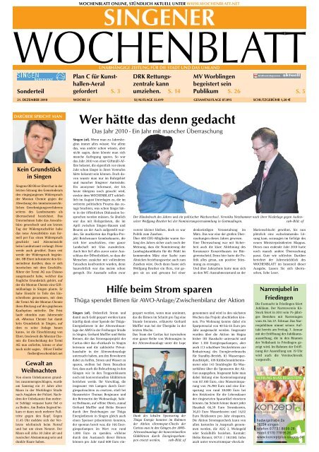 28 dez 2010 singener wochenblatt