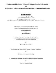 Festschrift - Frankfurter Förderverein für Physikalische ...