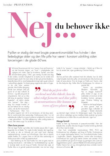 Nej... du behøver ikke - gynækolog christine felding