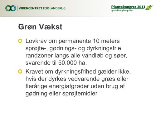 Præsentation af lovforslaget - LandbrugsInfo