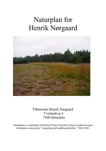 Naturplan for Henrik Nørgaard - LandbrugsInfo