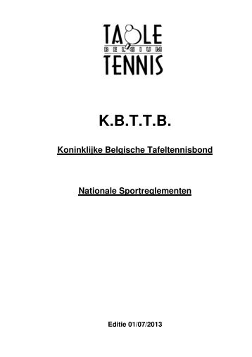 Nationale Sportreglementen versie 1/07/2013 - VTTL