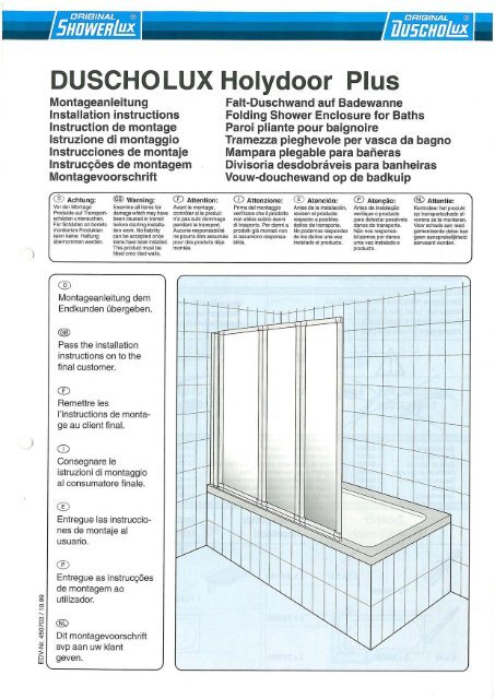 DUSCHO LUX Holydoor Plus - VVS-Marketing AS