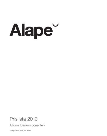 Alape - Prislista PDF, 7 MB