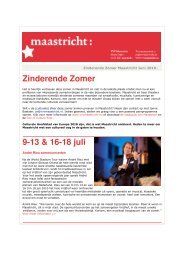 Zinderende Zomer 9-13 & 16-18 juli - maastricht