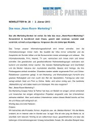 Newsletter „Das neue News-Room-Marketing“! - Walter Huber