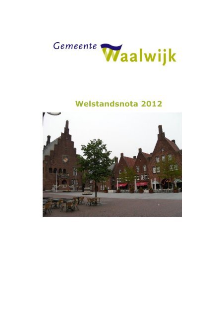 Welstandsnota 2012 - Gemeente Waalwijk