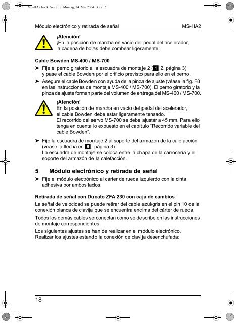 Instrucciones de montaje - Waeco