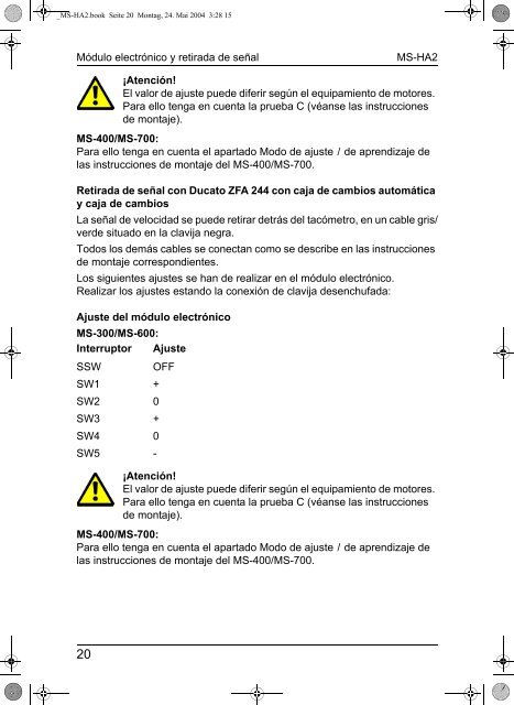 Instrucciones de montaje - Waeco