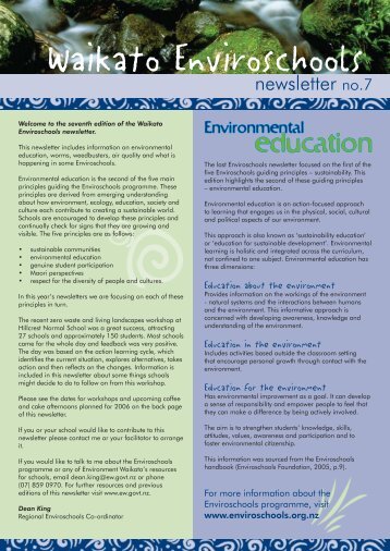 enviroschools newsletter no.7.indd - Waikato Regional Council