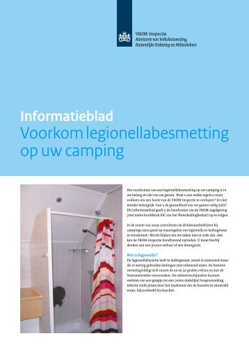 Voorkom legionellabesmetting op uw camping