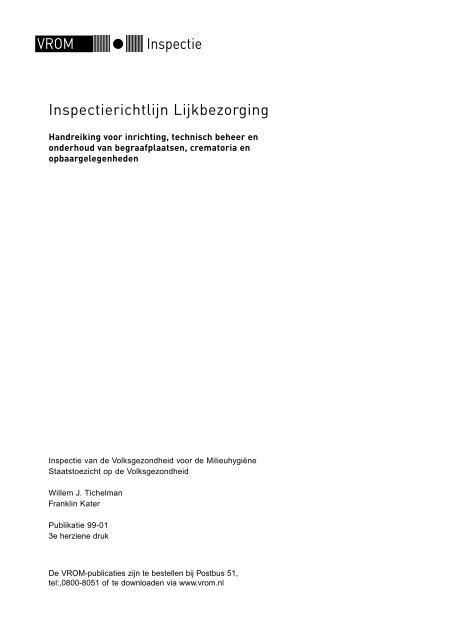 Inspectierichtlijn Lijkbezorging - Inspectie Leefomgeving en Transport