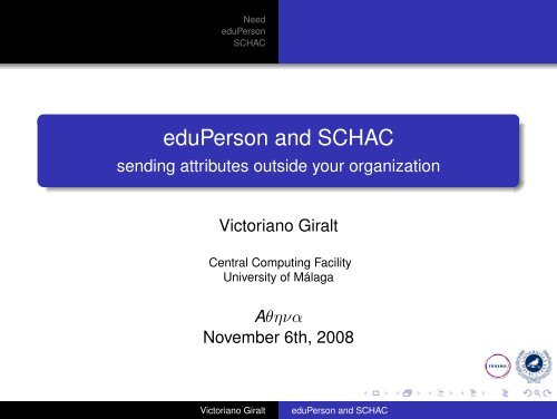 eduPerson and SCHAC - sending attributes outside your ... - Terena