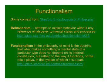 Functionalism