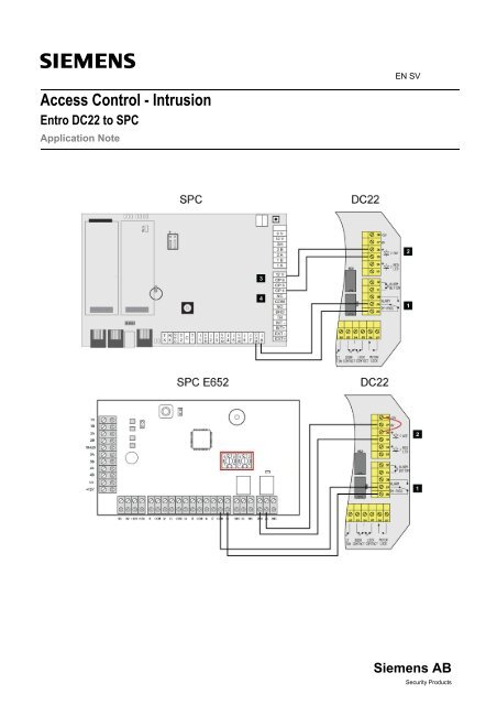 Installationsanvisning Entro till SPC - Bewator Group