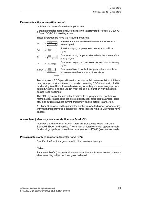 Control Units - Siemens