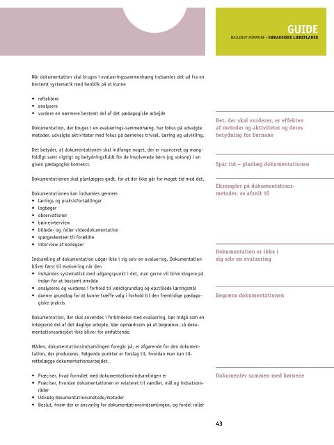 Guide til udarbejdelse af pædagogiske lærerplaner - Ballerup ...