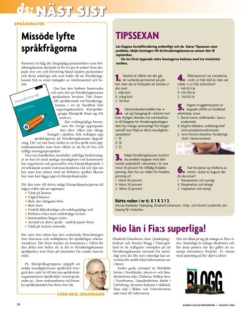 DS (pdf 3 470 kB, öppnar nytt fönster) - Försäkringskassan