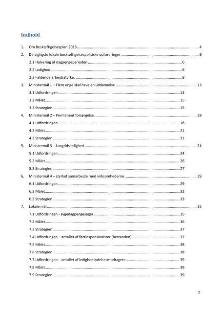 Beskæftigelsesplan 2013 - Frederikshavn Kommune