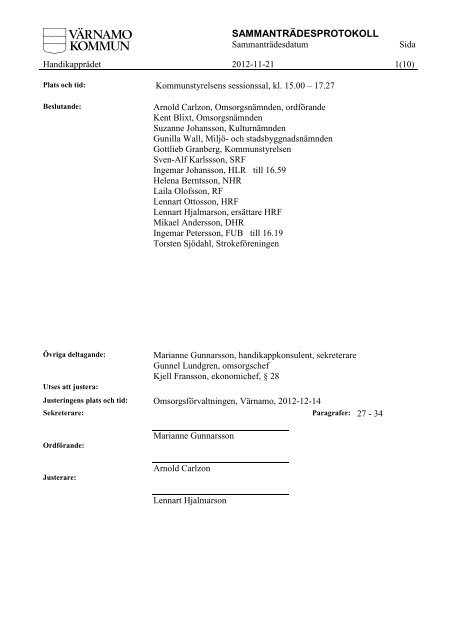 2012-11-21 - Värnamo kommun