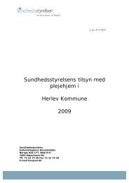 Sundhedsstyrelsens tilsyn med plejehjem i Herlev Kommune 2009