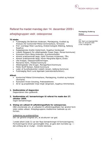 Referat 2009.12.14 - Kronikerenheden
