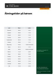 Åbningstider på børsen - Jyske Bank