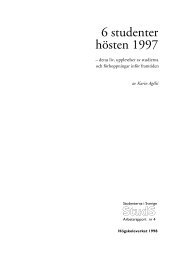 6 studenter hösten 1997 - Högskoleverket