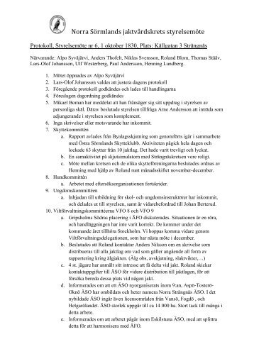 Protokoll styrelsemöte 2012-10-01