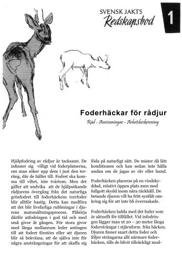 Foderhäckar för rådjur