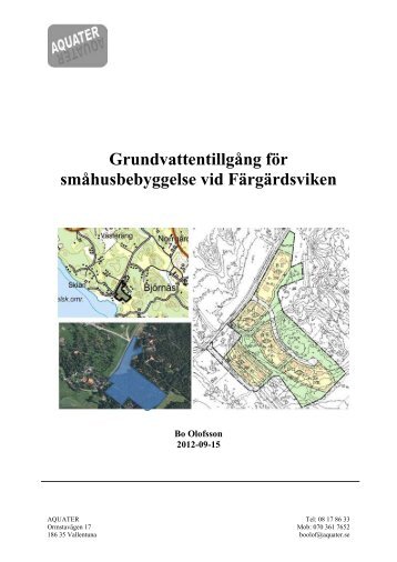 Grundvattentillgång - Östhammars kommun