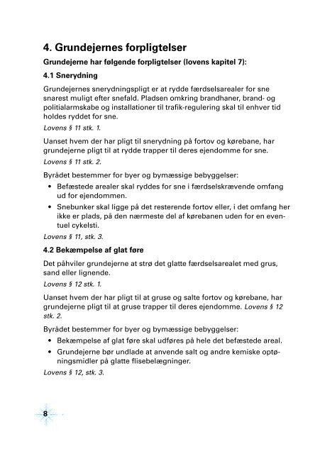 regulativ om vintervedligeholdelse og renholdelse af veje i ...