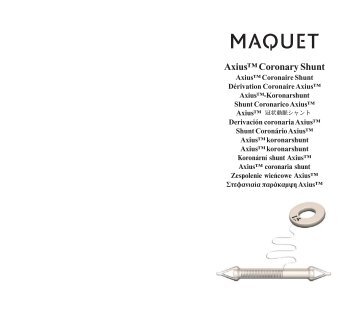 Axius™ Coronary Shunt - Maquet